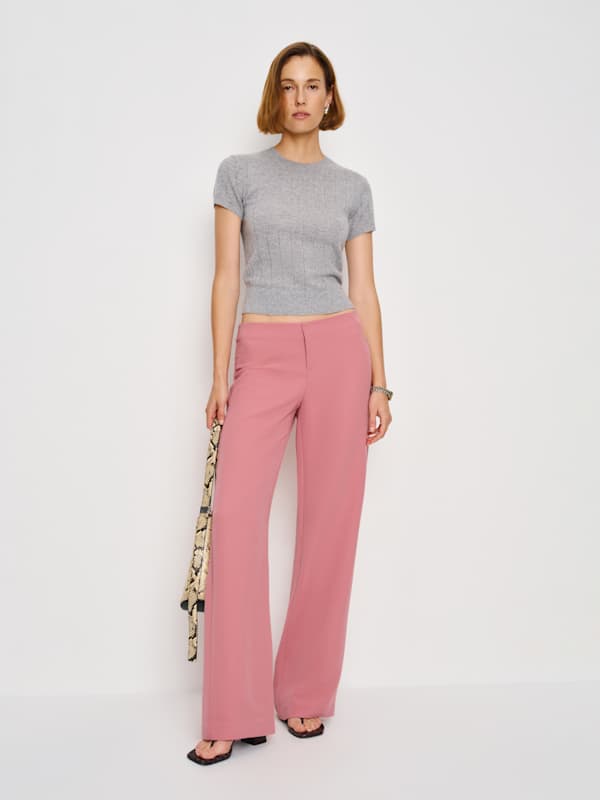 Petites Vida Low Rise Pant - Dried Rose